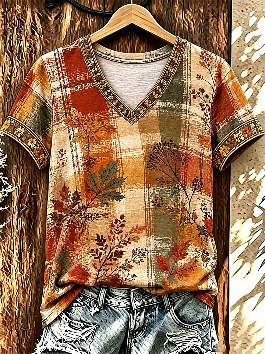 Women's Fall Funny Casual Graphic Print T-Shirt