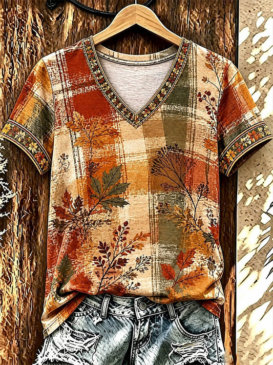 Women's Fall Funny Casual Graphic Print T-Shirt