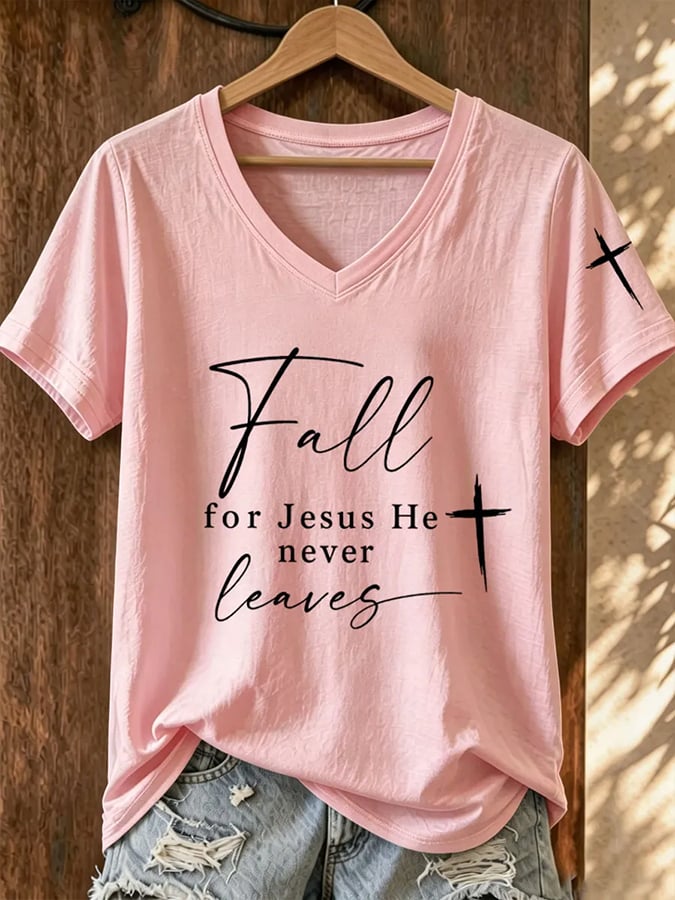 Women's Just A Girl Who Loves Fall Print Casual T-shirt