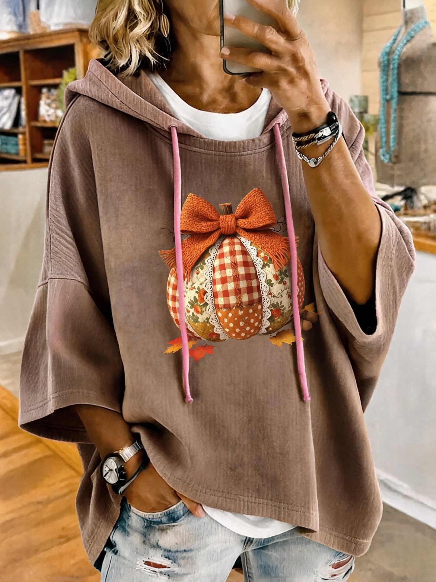 Women's Casual Print Hoodie