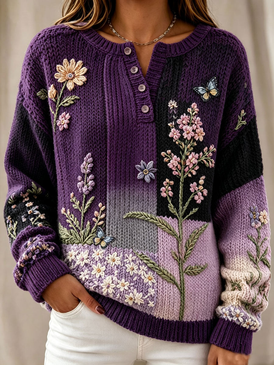 Women'S Breast Cancer Vintage Flower Pattern Blouse