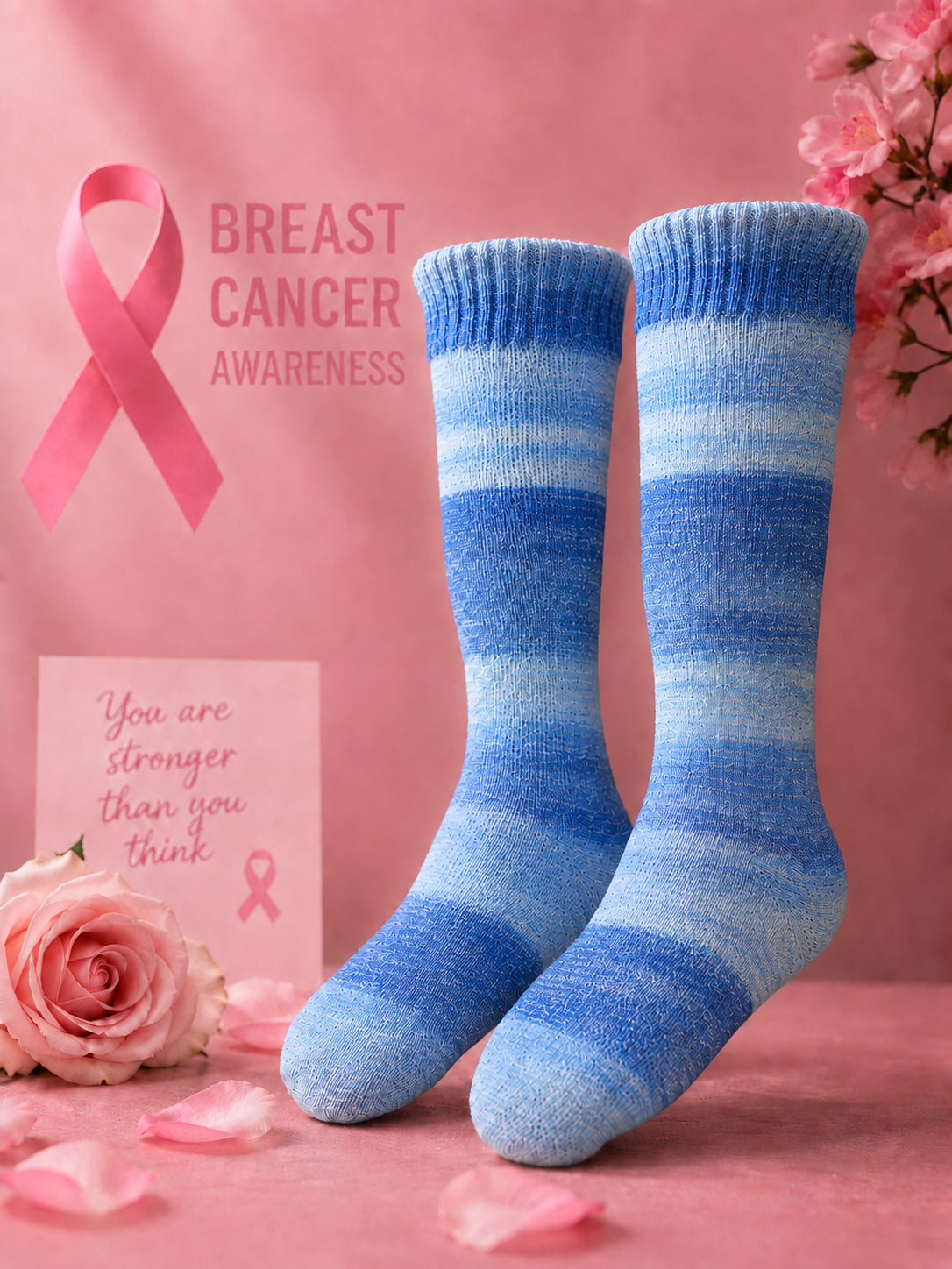Unisex Breast Cancer Awareness Promotion Theme Socks