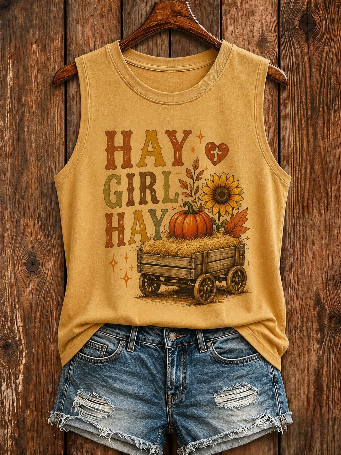 Women's Fall Funny Graphic Print Tank Top