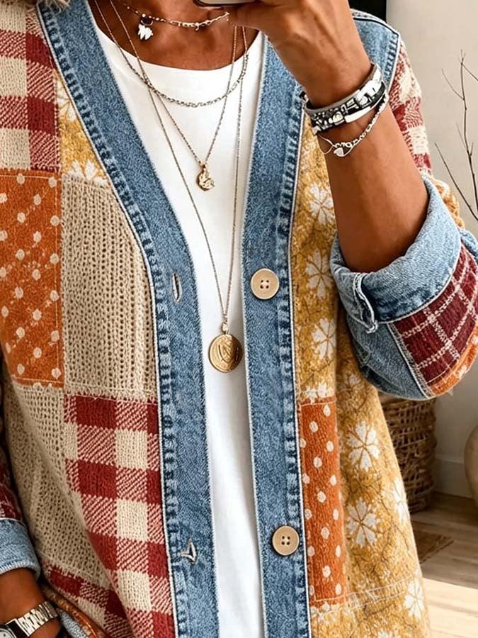 Women'S Casual Printed Cardigan