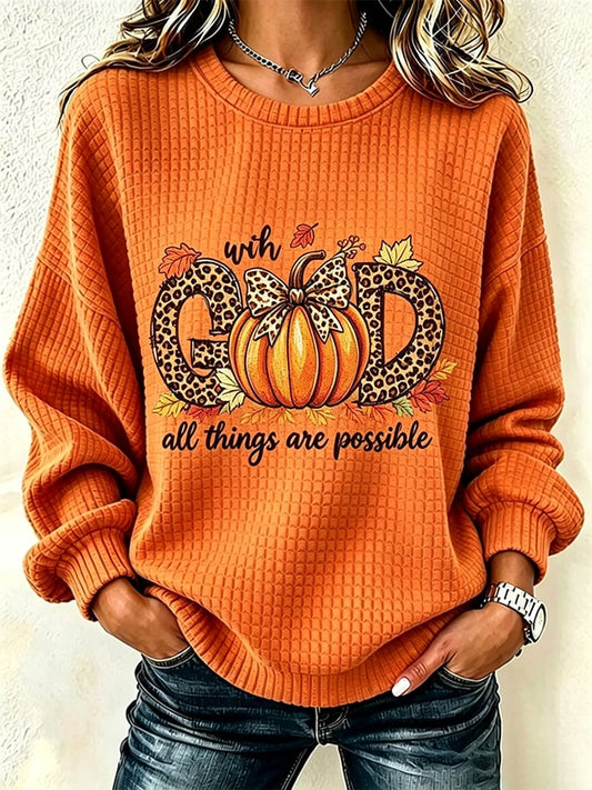 Women's God Is So Good Print Hooded Sweatshirt