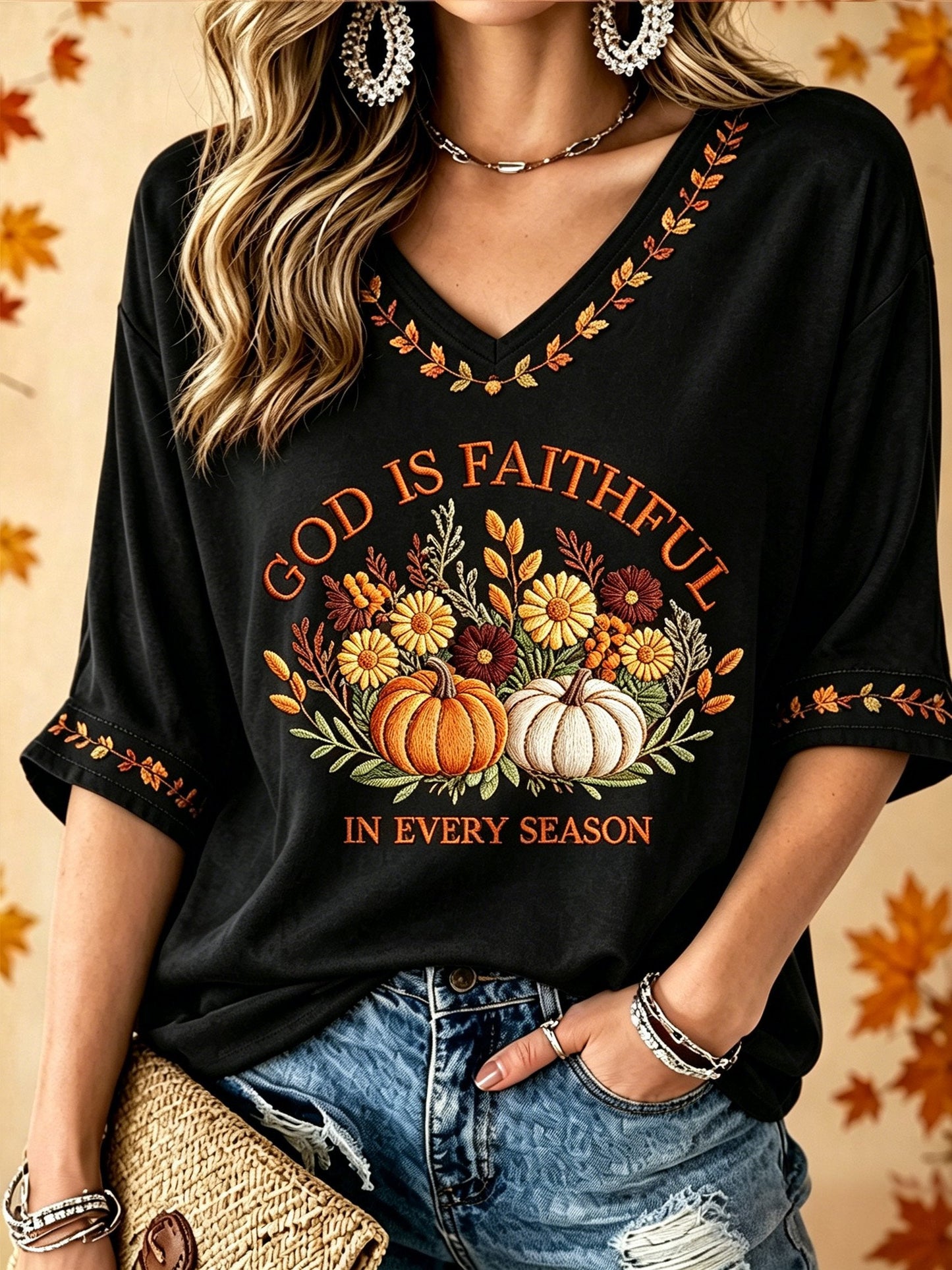 Women's Autumn Printed Casual Top