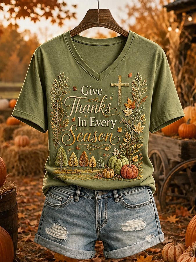 Women'S Casual Autumn Printed T-Shirt
