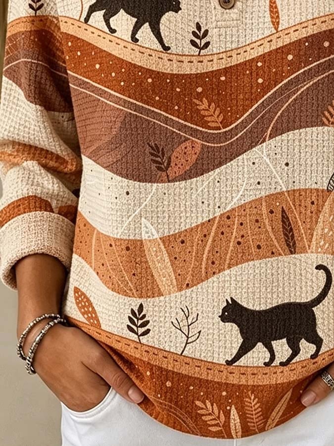 Women'S Casual Autumn Printed Top
