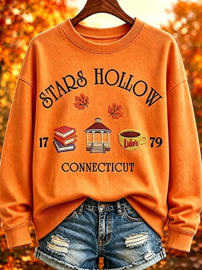 Women's  Fall In My Gilmore Girls Rerun Era Print Hoodie