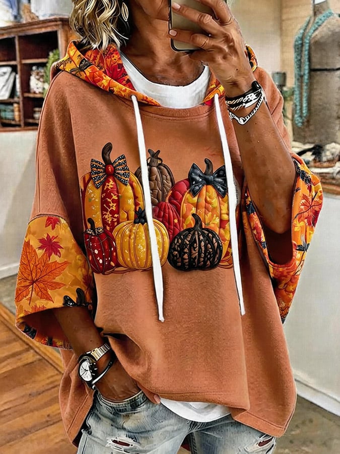 Women's Casual Print Hoodie