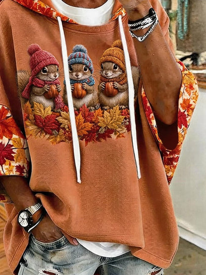 Women's Casual Print Hoodie