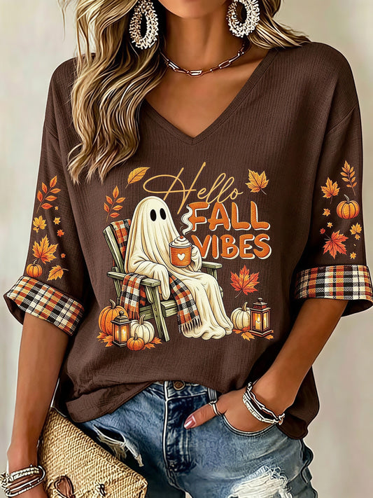 Women's Fall Casual Graphic Print T-Shirt