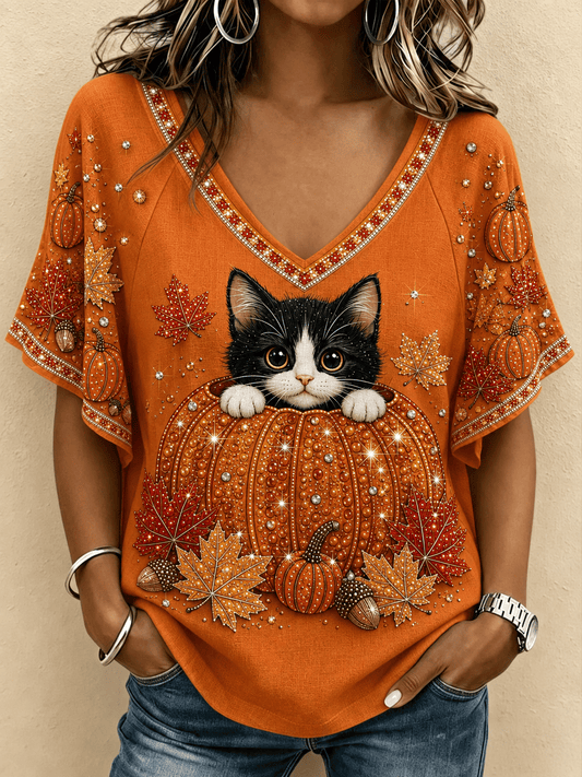 Women's Fall Animal Print T-Shirt