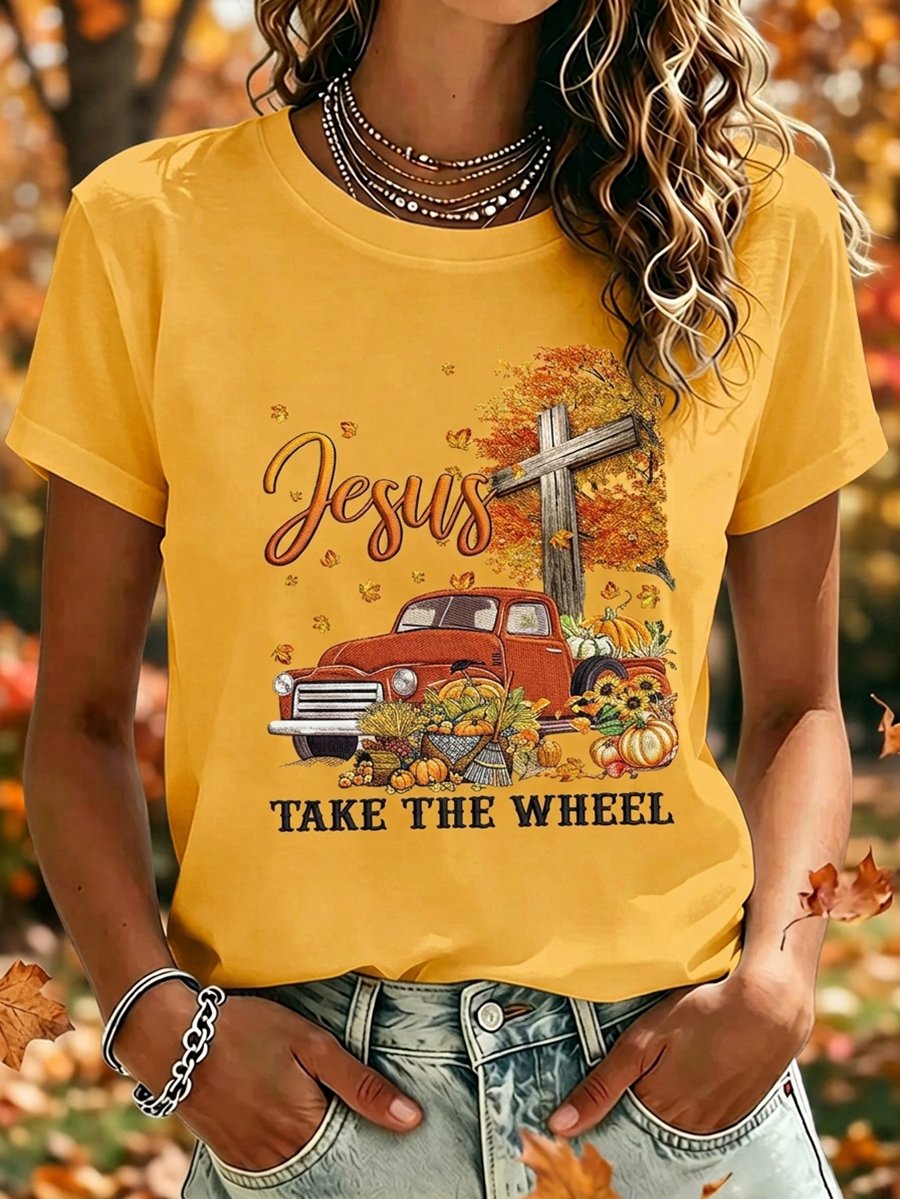 Women's Autumn Holiday Short-Sleeve T-Shirt
