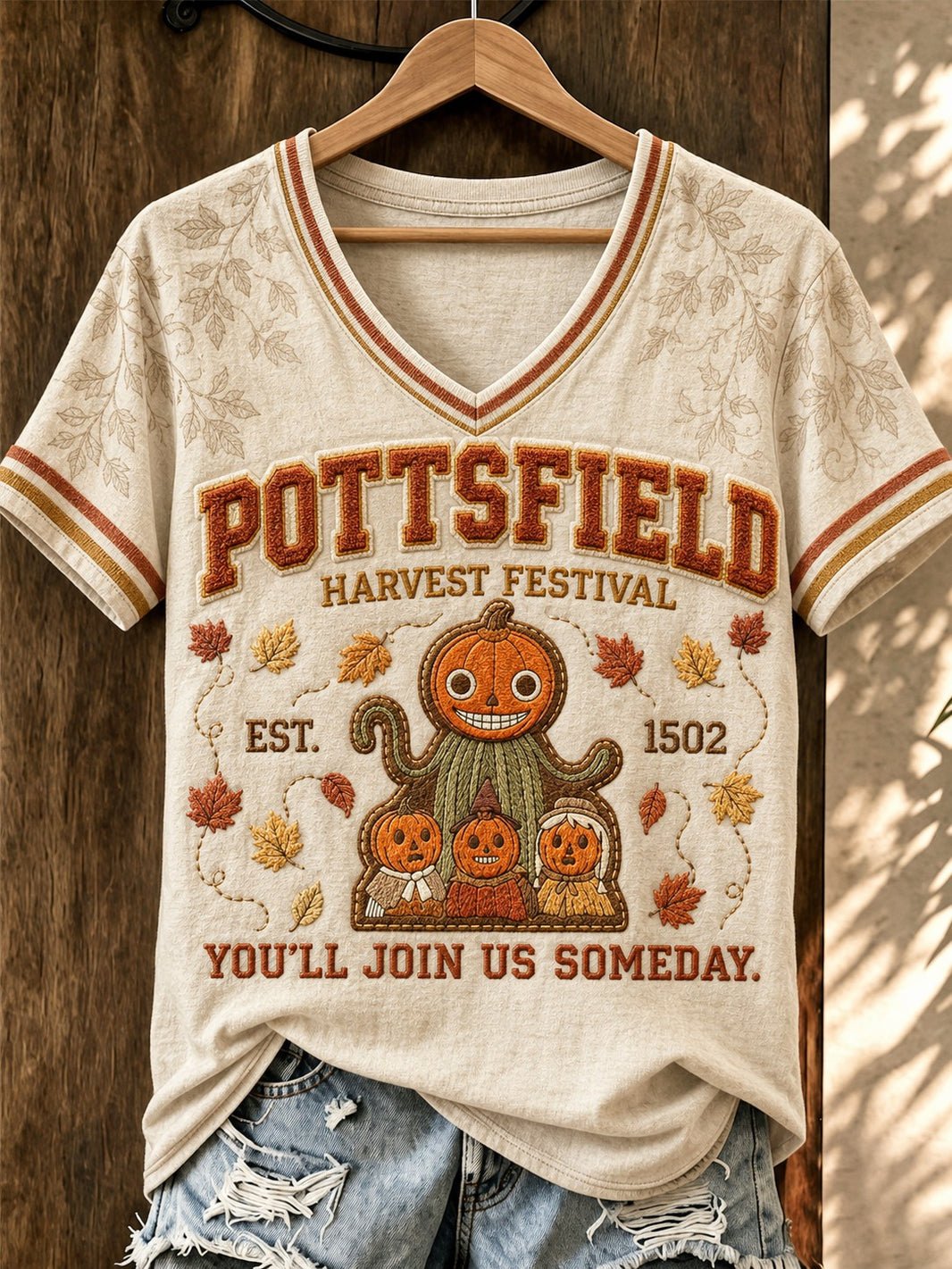 Women's Fall Funny Casual Graphic Print T-Shirt