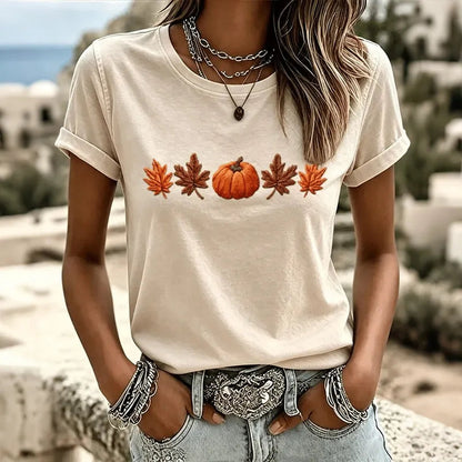 Women's Casual Pumpkin Print Autumn Top