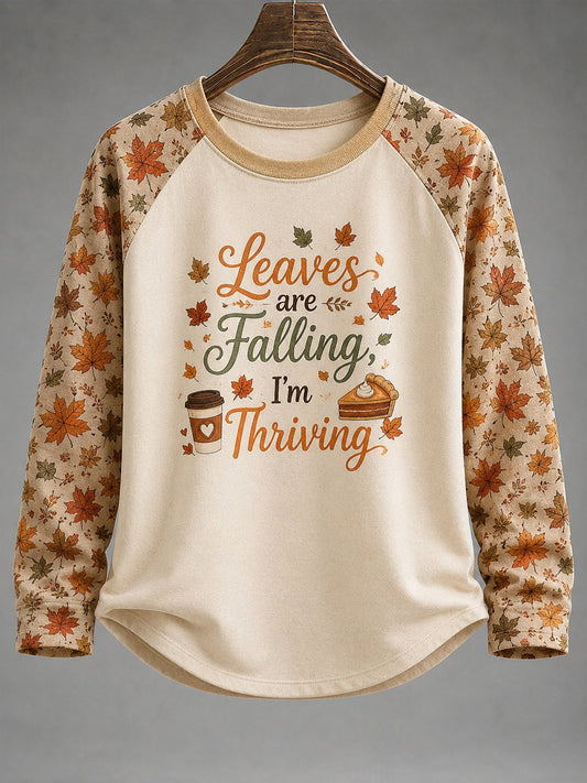 Women's Fall Fun Casual Printed Long Sleeve T-Shirt