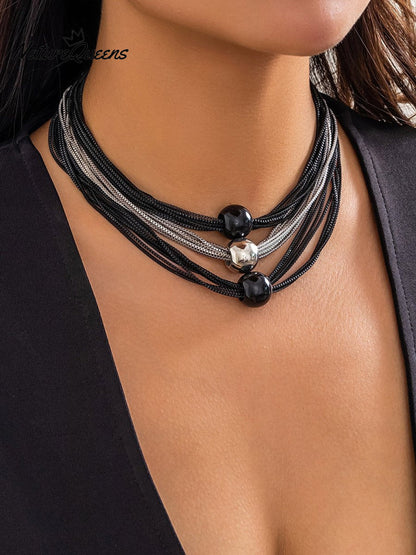 Punk Multi-layered Necklace Bracelet