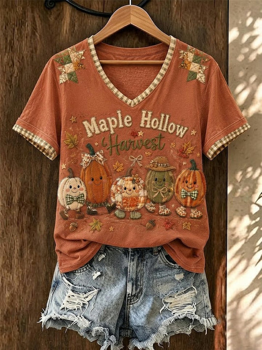 Women's Fall Funny Casual Graphic Print T-Shirt