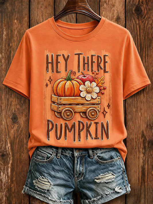 Women's Fall Funny Casual Graphic Print T-Shirt