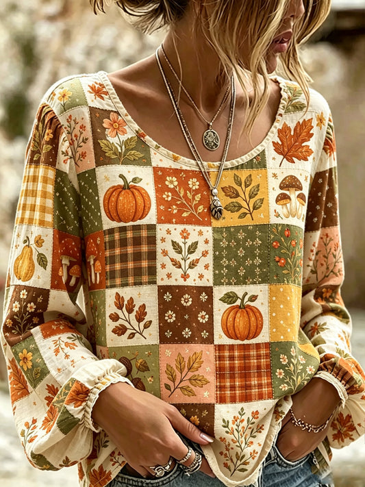Women's Autumn Printed Casual Top