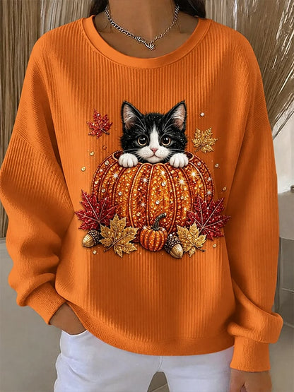 Women's Casual Printed Pullover Sweatshirt