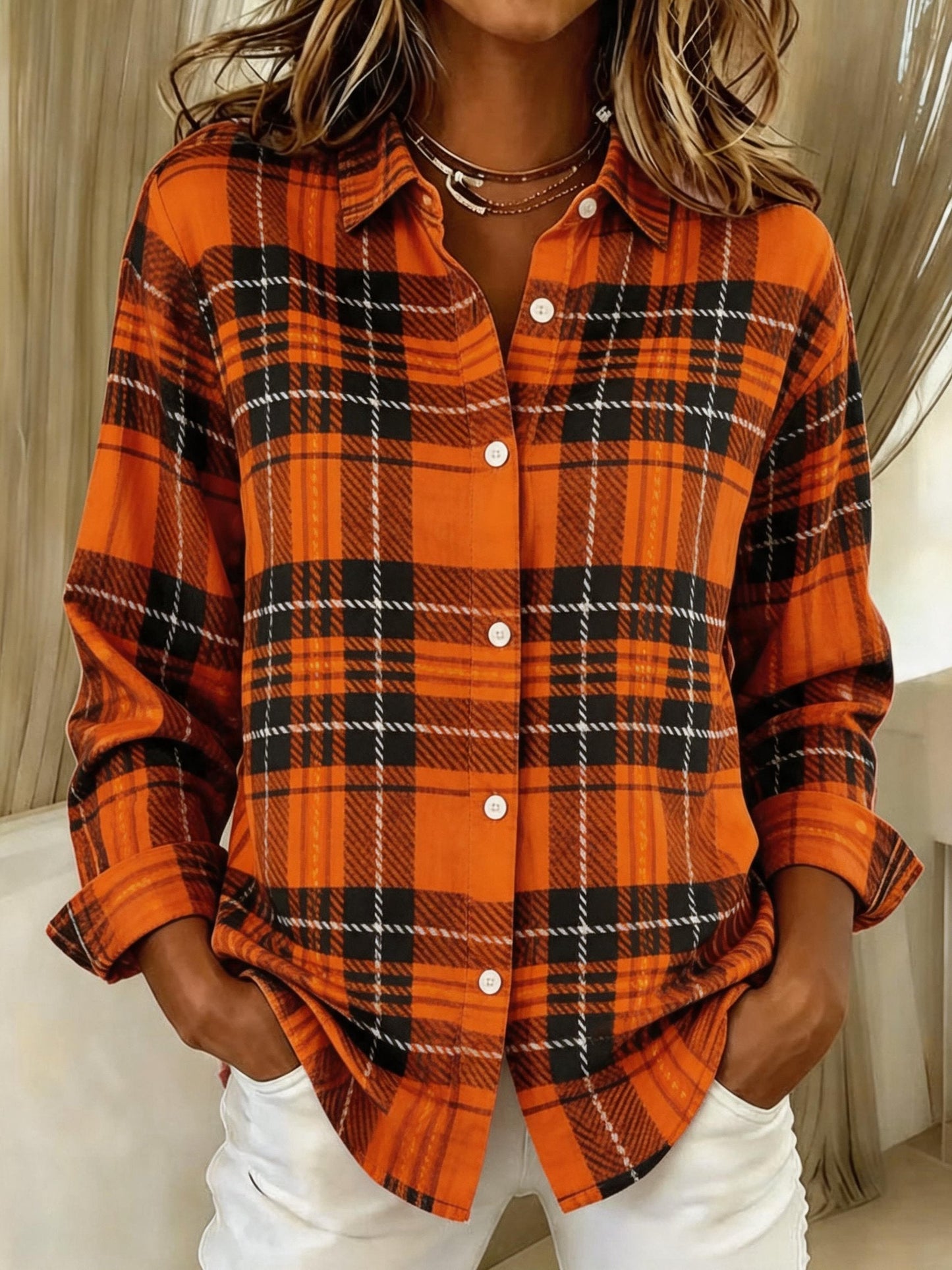 Women'S Casual Loose Printed Shirt