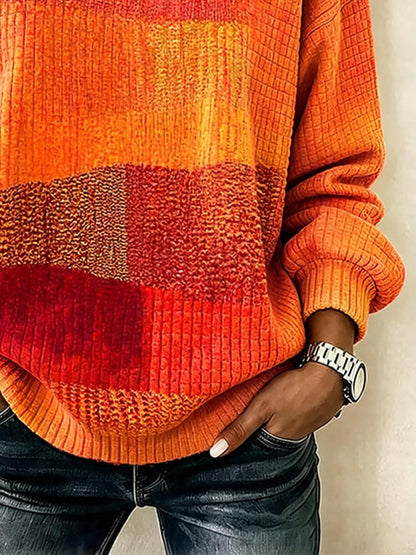Women's Casual Autumn Printed Pullover Sweatshirt