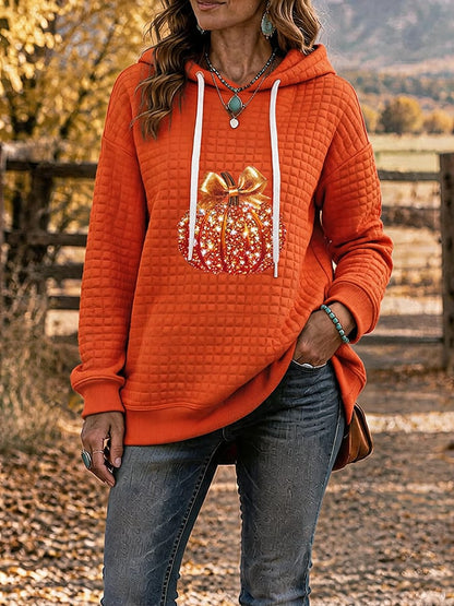 Women's Casual Autumn Printed Hooded Sweatshirt