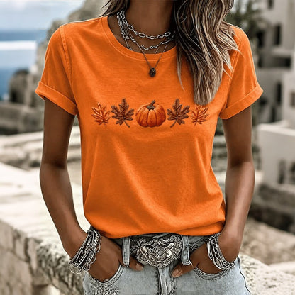 Women's Casual Pumpkin Print Autumn Top