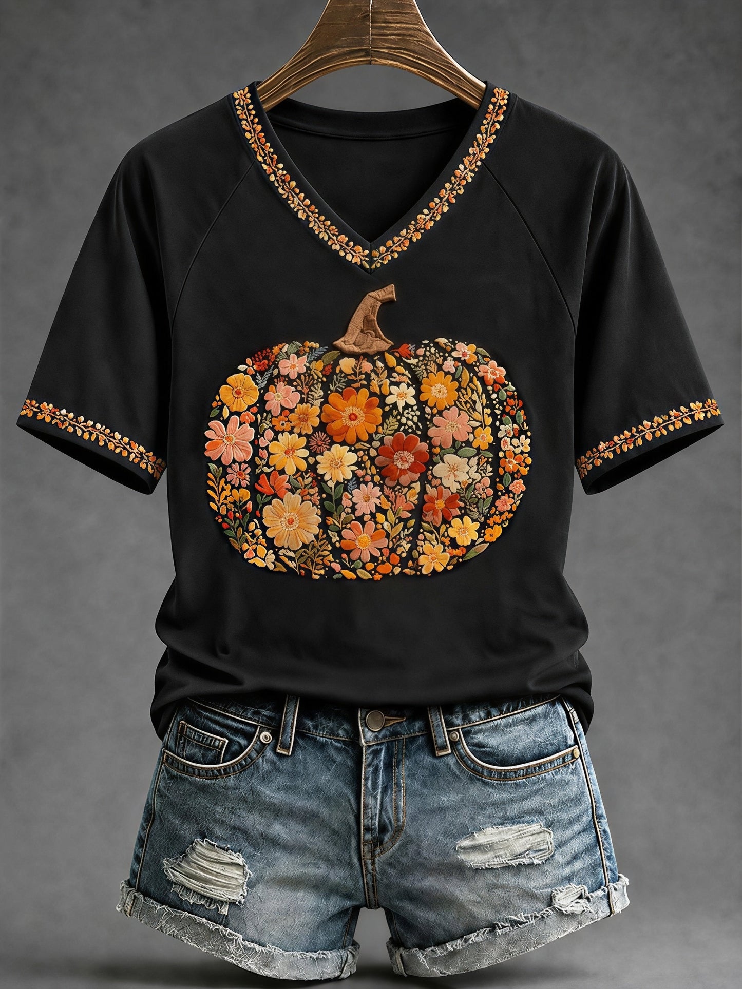 Women's Fall Funny Casual Graphic Print T-Shirt