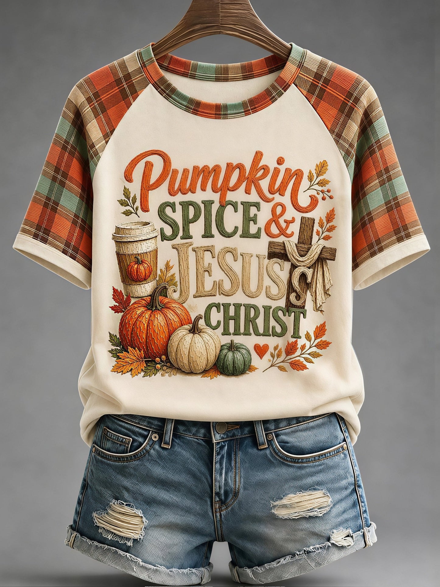 Women's Fall Casual Faith Graphic Print T-Shirt