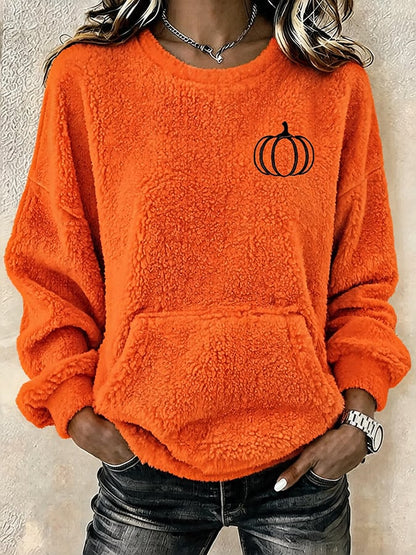 Women's Casual Autumn Printed Pullover Sweatshirt