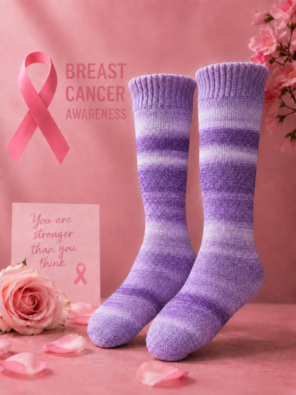 Unisex Breast Cancer Awareness Promotion Theme Socks