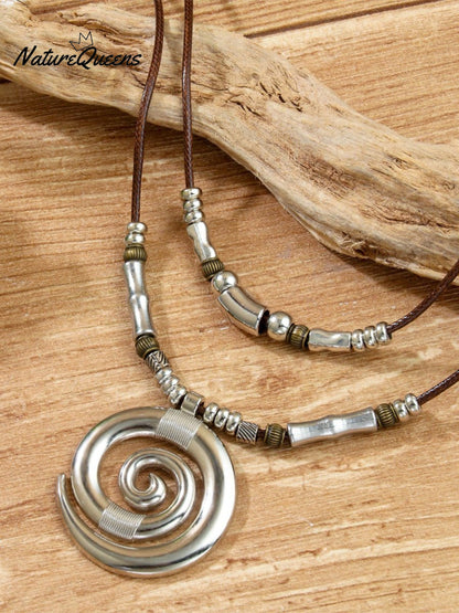 Swirl Totem Vintage Bohemian Necklace