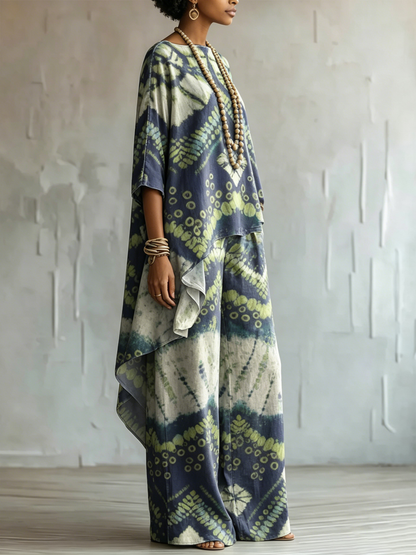 Elegant & Artistic Gradient Geometric Two-piece Set