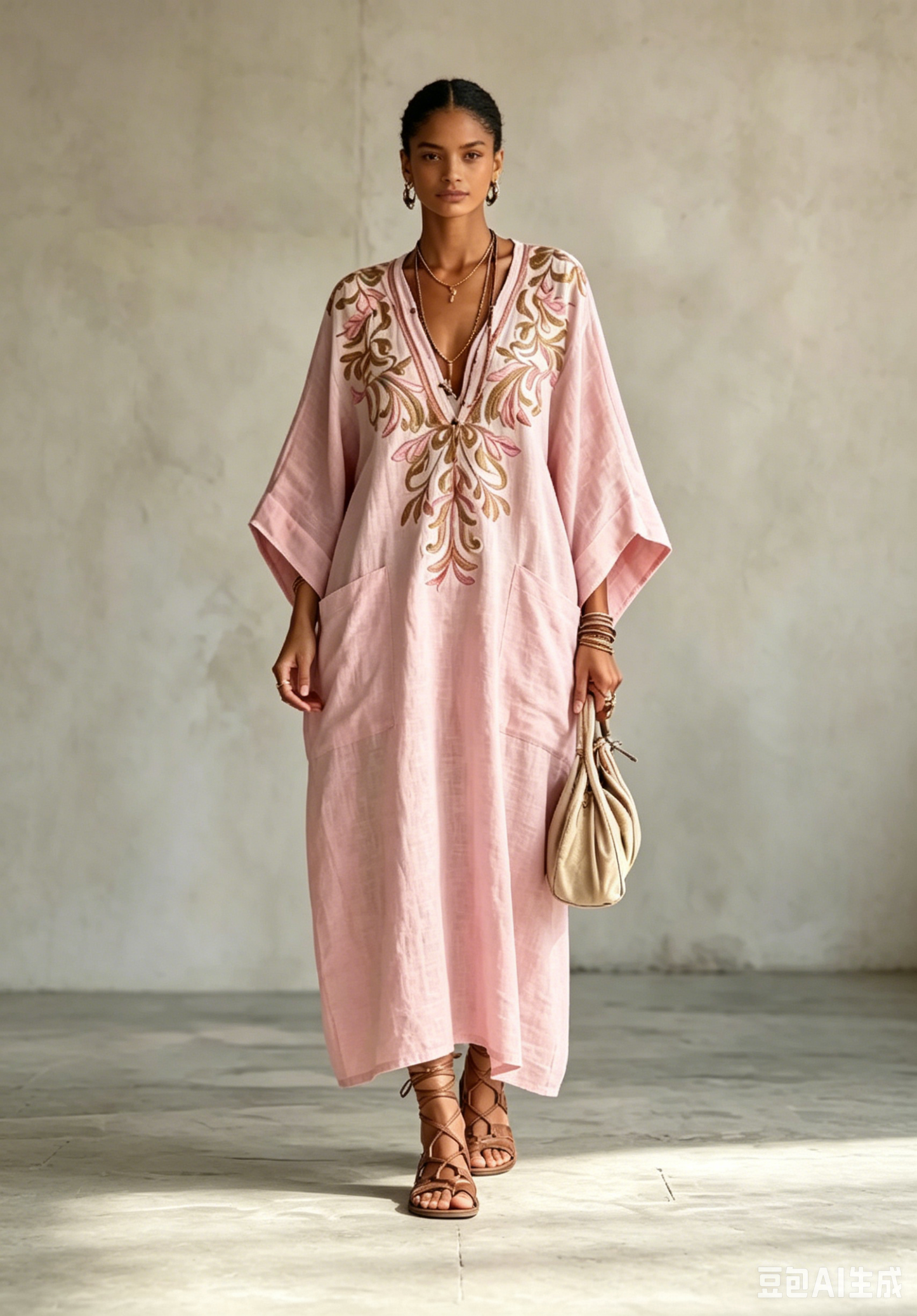 Dreamy Retro Floral Print Cotton-linen Dress