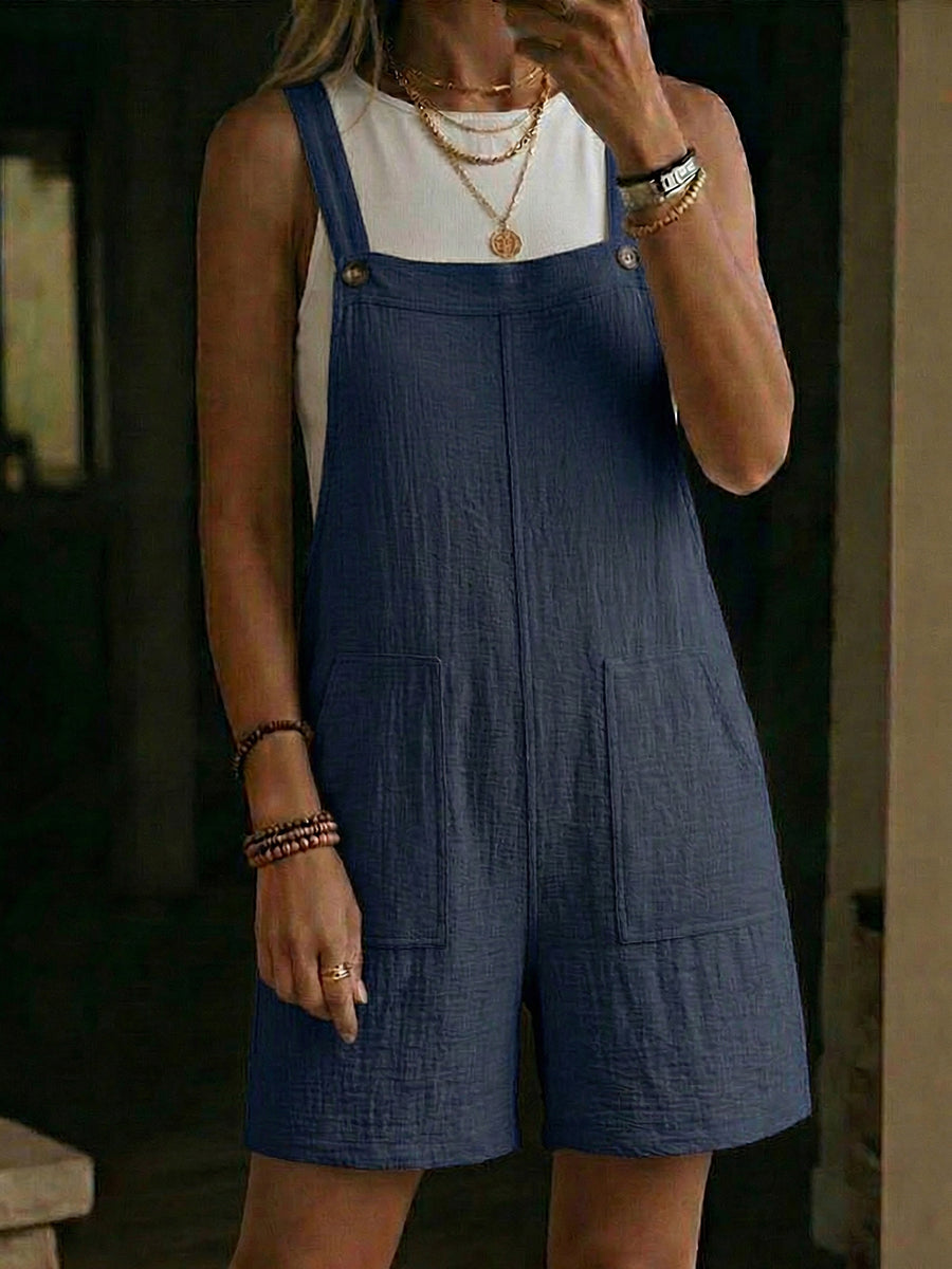 Women's Short-length Cotton Overalls