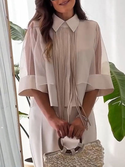 Women's Effortlessly Stylish Double-layered Sheer Shirt