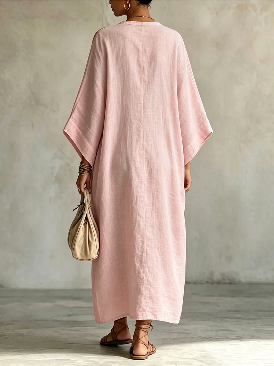Dreamy Retro Floral Print Cotton-linen Dress