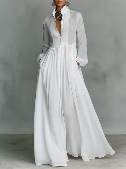Elegant Romantic Vacation Maxi Dress